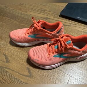 Brooks Coral and Teal Athletic Shoes